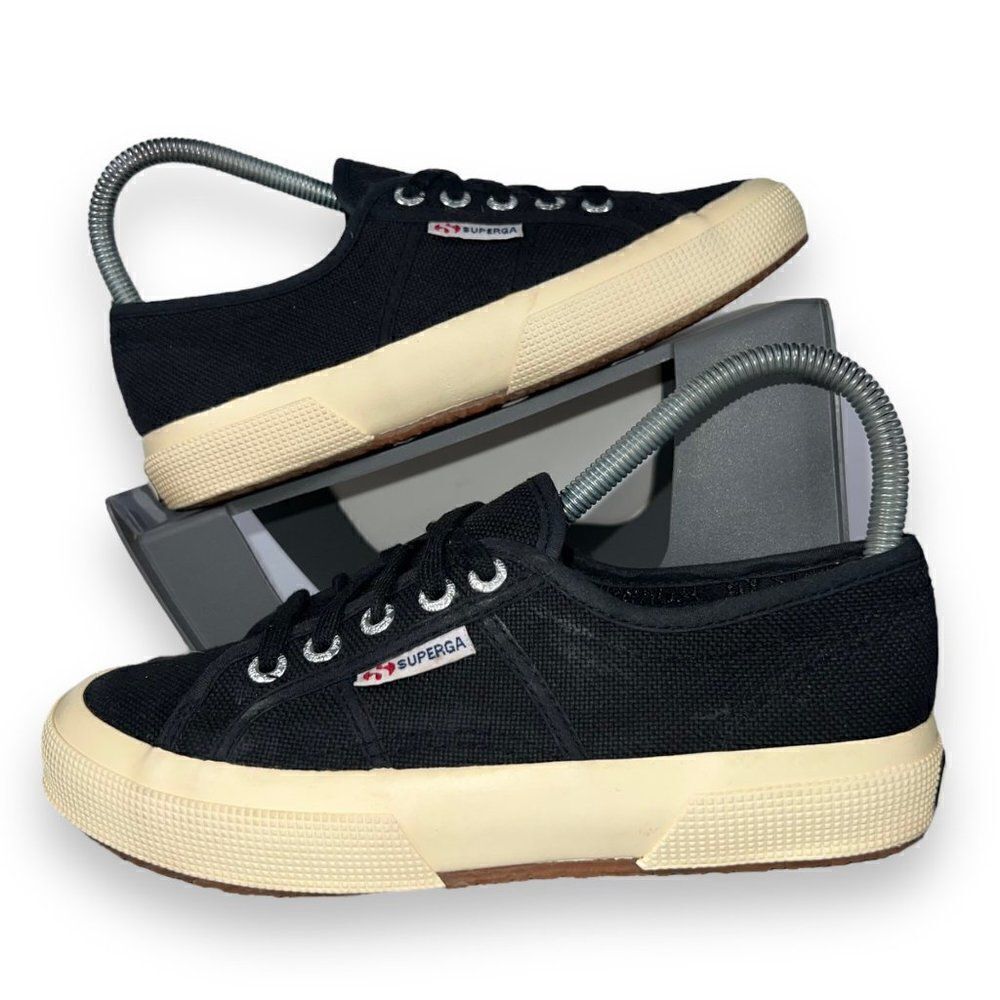 Superga‎ 2750 Cotu Classic Low Black / Beige Women's 6